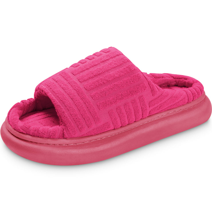 Fitvalen Comfort Towel Cushioned Thick Sole House Slippers for Women H