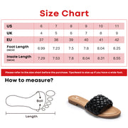 Fitvalen Round Flat Sandals Black Size Chart