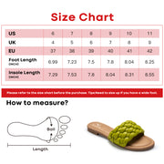 Fitvalen Round Flat Sandals Green Size Chart