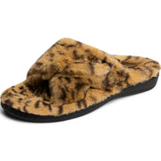Fitvalen Indoor Slippers with Arch Support and Memory Foam for Women Leopard1