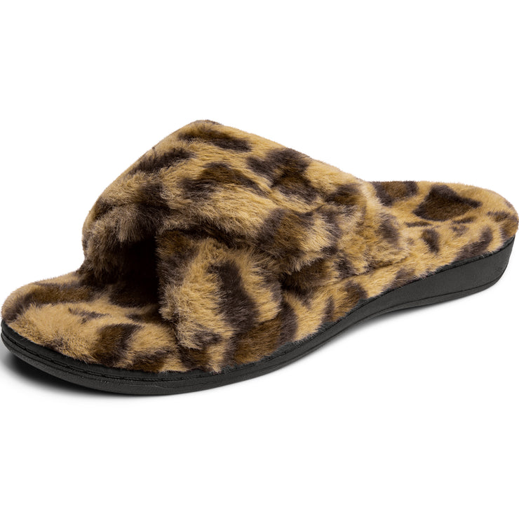 Fitvalen Indoor Slippers with Arch Support and Memory Foam for Women Leopard2