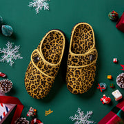 Fitvalen Women's Slipper with Soft Memory Foam Adjustable House Slippers Leopard